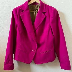 TRINA TURK | Magenta Pink Button-Front Blazer 14